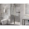 Anzzi Romance 72in x 335in Frameless Swinging Shower Door in Brushed Nickel SD-AZ14-01BN